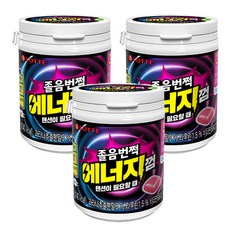 LOTTE 樂天 提神能量口香糖, 87g, 3罐