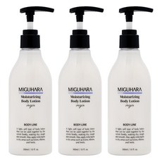 미구하라 모이스처라이징 바디 로션, 300ml, 3개