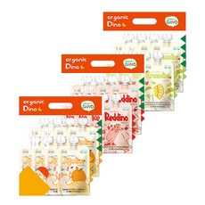 ORGANIC DiNO 果汁 Greendino款 100ml 8入+Reddino款 100ml 8入+Jejudino款 100ml 8入, 熱帶水果口味+草莓口味+橘子口味, 1組