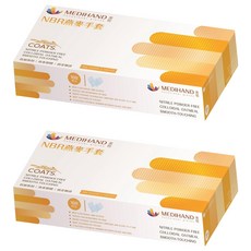 MEDIHAND 美恆 NBR燕麥手套, 藍色, M, 2盒