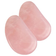 玫瑰石英刮痧板, 卵石型, 2個