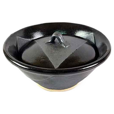 天目三角紋小蓋物，陶瓷日本產, 1個