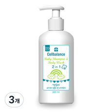 쎌발란스 베이비 샴푸 앤 바디워시, 3개, 300ml