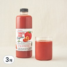 아침에주스 유기가공식품인증 토마토주스, 900ml, 3개