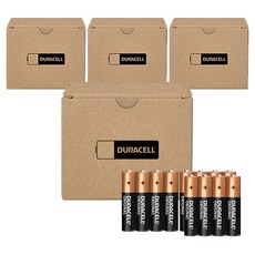 듀라셀 알카라인 보관박스팩 AAA 건전지, 12개입, 4개