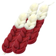 柔軟長條沐浴巾, 紅色, 1入, 4個