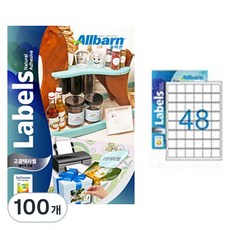올바른라벨 고광택라벨 레이저용 6X8, 48칸, 100개