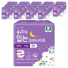 순수한면 입는 오버나이트, 특대형, 8개입, 15개