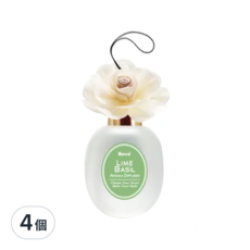 Bova 法柏精品香氛 No. 7 花漾香氛卡 吊掛式香片, 15g, 4個, 青檸羅勒