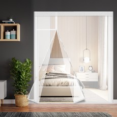 금동이 방문 현관용 자석모기장, 화이트