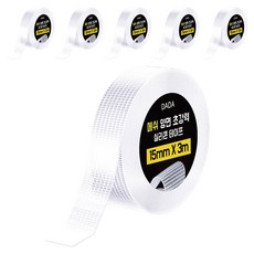 DADA 網狀雙面超強力矽膠膠帶 15mm x 3m, 透明, 6個