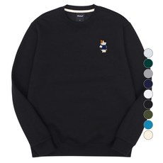 옥스타 남녀공용 가방삼색냥 자수 특양면 맨투맨 4SSP008