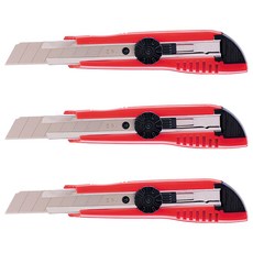 deLi 得力 切刀與E2043, 紅色, 3個