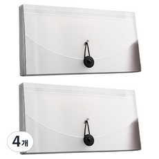 포텐키트 데일리 아코디언파일 26.3 x 14 cm, 투명, 4개