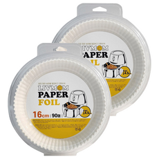 LIV MOM 氣炸鍋圓形盤狀烘焙紙 90入, 2個