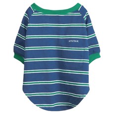 SPUTNIK 條紋寵物衣, L, 藍綠, 1件