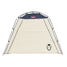 [쿠팡수입] 마블 어벤져스 어셈블 아이언맨 그늘막 텐트, 베이지 + 블랙, 3~4인용