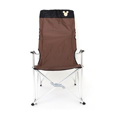 패밀리 디즈니 캠핑 미키 접이식 릴렉스 캠핑 체어, 브라운, 1개
