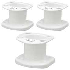 Inomata牙刷牙膏收納架 聚丙烯塑膠耐熱120℃ 耐冷-20℃ 日本製, White, 3個