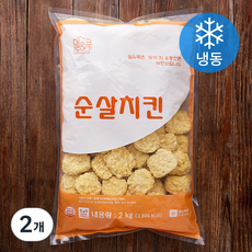 밀앤쿡 순살치킨 (냉동), 2kg, 2개