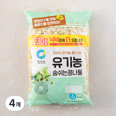 청정원 유기농 숨쉬는 콩나물, 460g, 4개