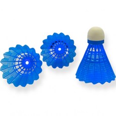 RelaxPick LED 夜光螢光羽球, 1個, 3入, 藍色