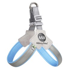 Mamy Pets 宠情 寵物多層透氣Y型胸背帶 夜光型, 天空藍, 1個