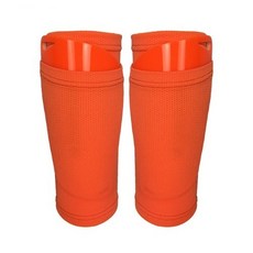 cssoul 運動五人制足球 足球 口袋一體成型護脛壓力束帶袖套, 橘色