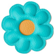 tails&me 尾巴與我 寵物吊牌專屬配件 雛菊 動物友善皮革 附隨皮掛帶隨興吊掛, F, 碧綠, 1個