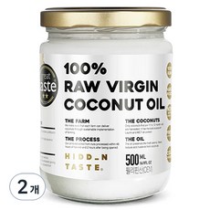 히든테이스트 생과육 버진 코코넛오일, 500ml, 2개