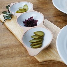 ERATO Youl豆莢造型3格小菜碟 小, 百, 1個