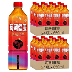 每朝健康 熟藏紅茶 無糖 錫蘭紅茶 阿薩姆紅茶, 650ml, 48瓶