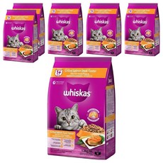 whiskas 偉嘉 貓乾糧, 烤鮭魚口味, 1.2kg, 6袋