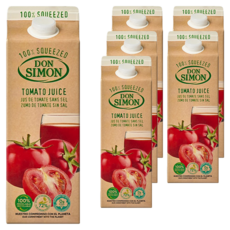 돈시몬 생과일 착즙 100% 토마토주스, 2L, 6개