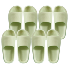 LIFE LANCE 減震降躁EVA客廳辦公室室內緩震拖鞋, 綠色, 4雙