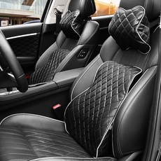 XFIT 第三代高密度記憶棉車用頸枕+腰靠墊 長版, 白色