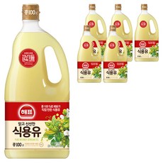 사조 해표 콩기름 식용유, 1.8L, 6개