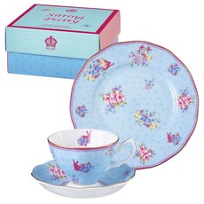 ROYAL ALBERT 糖果系列 咖啡杯 + 杯碟 + 20公分盤子組 40002532, 蜂蜜兔, 咖啡杯 + 杯碟 + 盤子, 3個