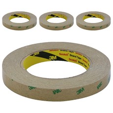 3M 薄型雙面膠帶 50m x 15mm 9471, 透明, 4個