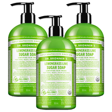 닥터브로너스 레몬그라스 라임 슈가솝, 360ml, 3개