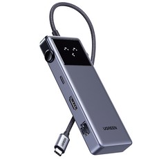 UGREEN 綠聯 UNO 系列 7合1 HDMI PD 網路卡 USB 多功能集線器 擴充座 CM888(45155), 1個, 混合色