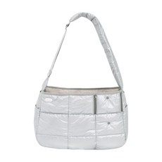 Laughing Charlie 簡易寵物斜背包 銀色 (不含內墊), 銀, 1個