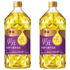 TAISUN 泰山 單元100%純芥花油 適用於各式料理 油質穩定耐高溫, 3L, 2桶
