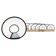 寵物夢工廠 脖圍 3號, 黑邊透明, 10個