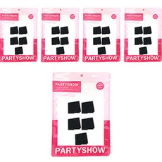 PARTYSHOW 彩色餐巾紙 20入, 5個, 黑色