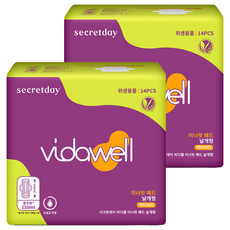 Vidawell Vegan Life Secret Day漏尿內褲型衛生棉 翼型 成人尿布, 均碼, 2包, 14片