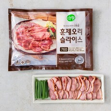 다향 참나무로 훈연한 1등급 훈제오리 슬라이스, 760g, 1개