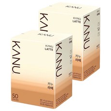 KANU 漸層奶香拿鐵咖啡 韓國國民咖啡品牌 無添加糖 多包盒裝, 13.5g, 50條, 2盒