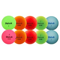 Volvik Vivid 高爾夫二手球 特A+級 10入組, 混合顏色, 10入, 1套