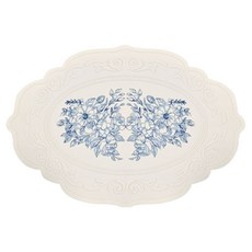 글로피니 실리콘 식탁 테이블매트 타원형, 화이트, 1개, 42 x 29 cm